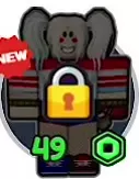 Gray twin-tailed partner in red-and-black clothing in the 49 Robux slot.