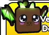 Brown Verdant Demon with green horns and bat-like wings.