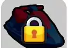Red and dark blue personal watercraft with a lock badge.