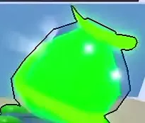 Glowing green egg with pointed protrusions.