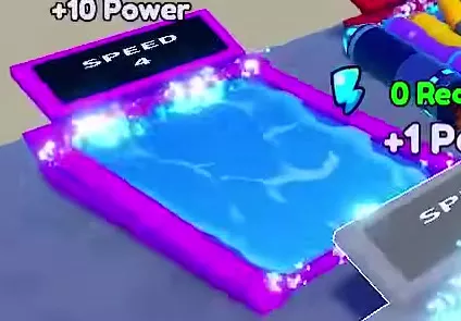 Purple SPEED 4 treadmill with a glowing blue training surface.