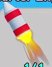 White Starter Engine with red bands and yellow-orange exhaust.