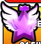Purple Eternal Star with white wings and a purple gem above it.